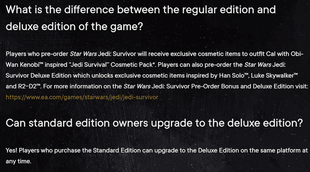 Jedi Fallen Order FAQs