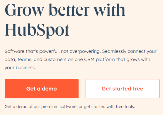 An example of clear, visually appealing call to actions from HubSpot