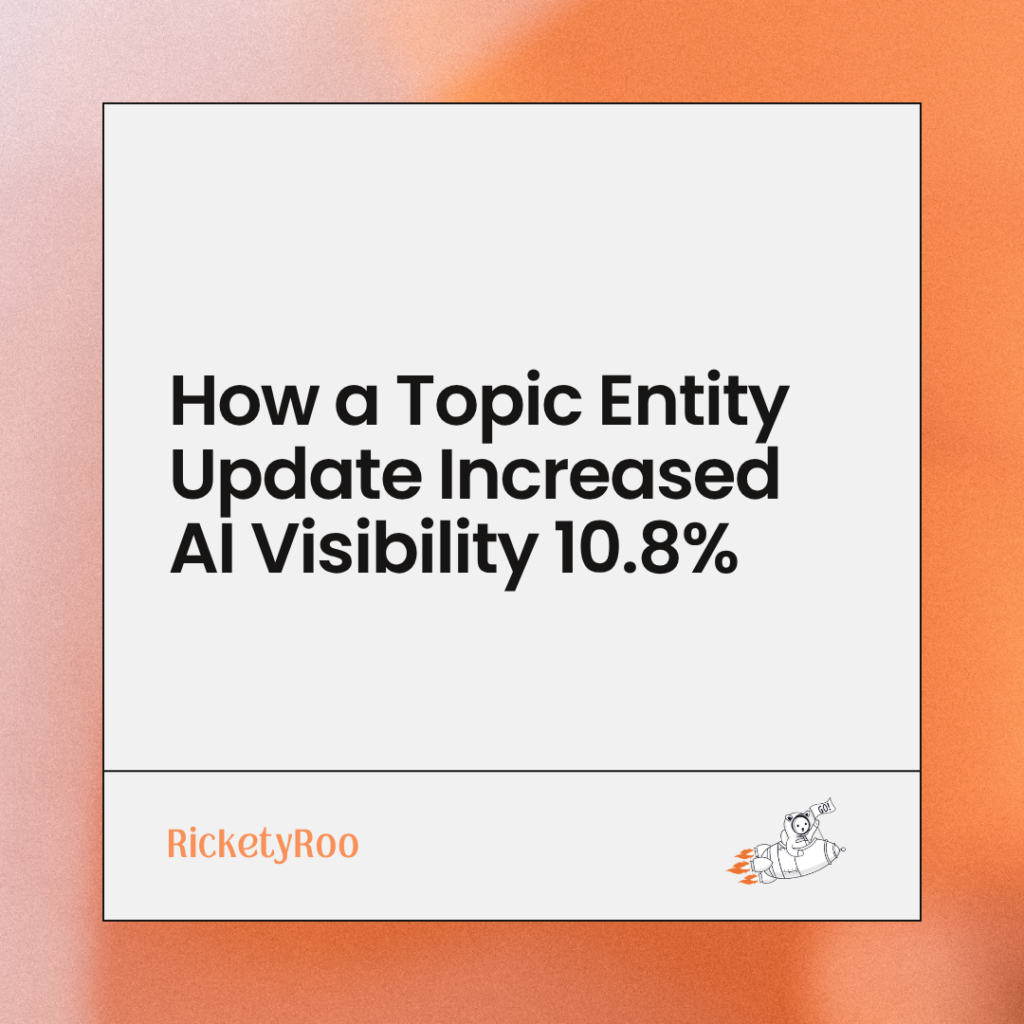 Topic Entity Case Study